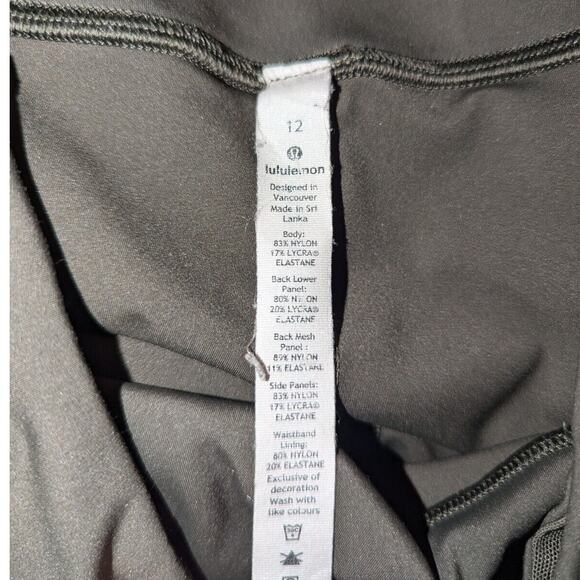 Lululemon Leggings Womens Size 12 Green ZipLine Crop 23" Nulux W6ASPS - Picture 11 of 11